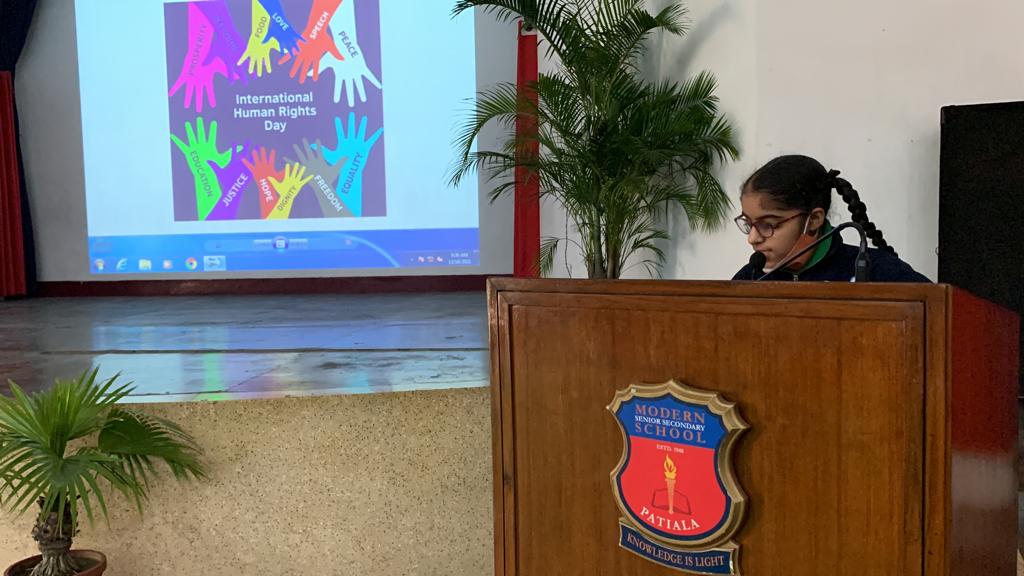 Human Rights Day! at Modern Senior Secondary School, Patiala